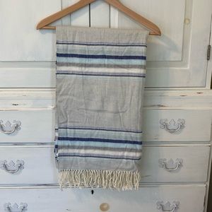 Gap cozy blue stripe scarf